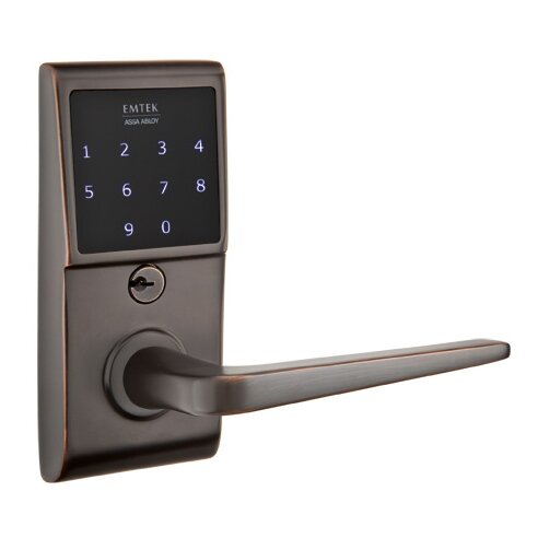 Athena Right Hand Emtouch Lever with Electronic Touchscreen Lock in Oil Rubbed Bronze