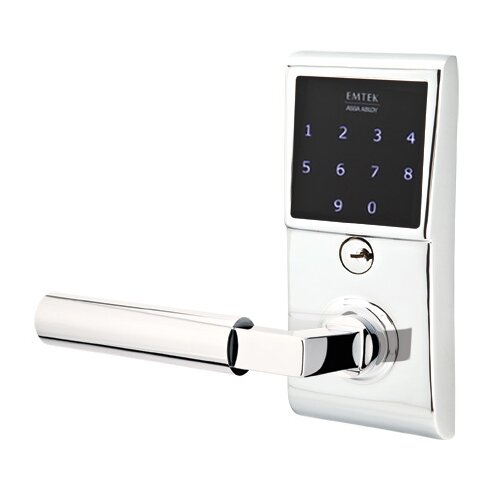 Hercules Left Hand Emtouch Lever with Electronic Touchscreen Lock in Polished Chrome