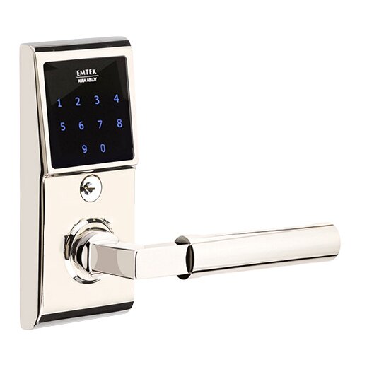 Hercules Right Hand Emtouch Lever with Electronic Touchscreen Lock in Polished Nickel