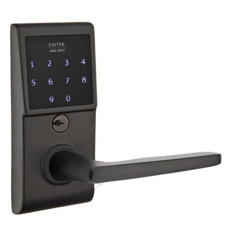 Hermes Right Hand Emtouch Lever with Electronic Touchscreen Lock in Flat Black