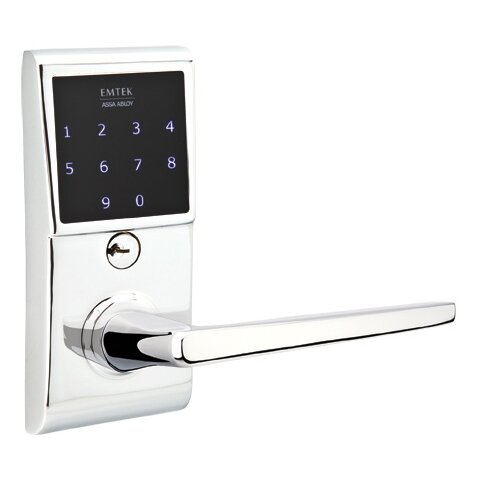 Hermes Right Hand Emtouch Lever with Electronic Touchscreen Lock in Polished Chrome