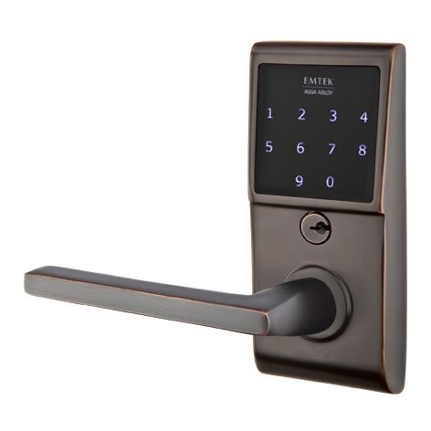 Helios Left Hand Emtouch Lever with Electronic Touchscreen Lock in Oil Rubbed Bronze