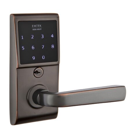 Sion Right Hand Emtouch Lever with Electronic Touchscreen Lock in Oil Rubbed Bronze