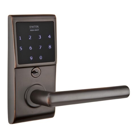 Stuttgart Right Hand Emtouch Lever with Electronic Touchscreen Lock in Oil Rubbed Bronze