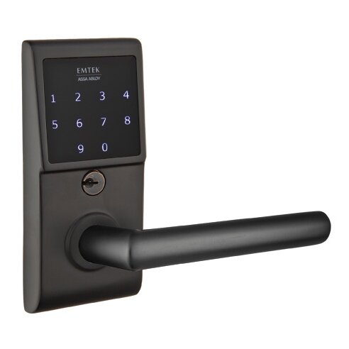 Stuttgart Right Hand Emtouch Lever with Electronic Touchscreen Lock in Flat Black