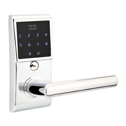 Stuttgart Right Hand Emtouch Lever with Electronic Touchscreen Lock in Polished Chrome