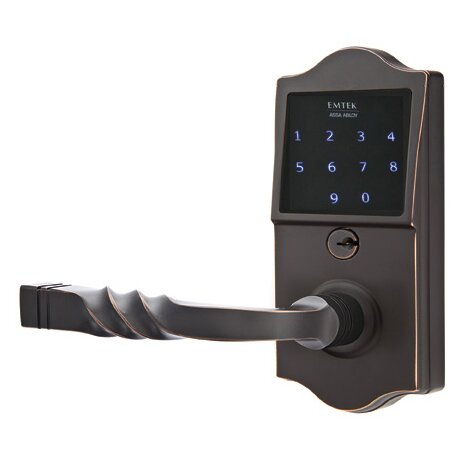 EMTouch Classic Keypad with Left Handed Santa Fe Lever Storeroom in Oil Rubbed Bronze