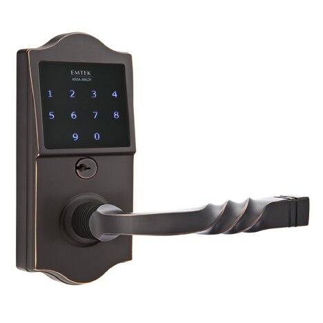 EMTouch Classic Keypad with Right Handed Santa Fe Lever Storeroom in Oil Rubbed Bronze