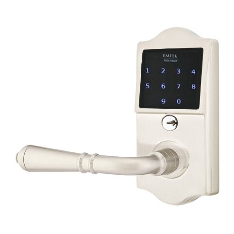EMTouch Classic Keypad with Left Handed Turino Lever Storeroom in Satin Nickel