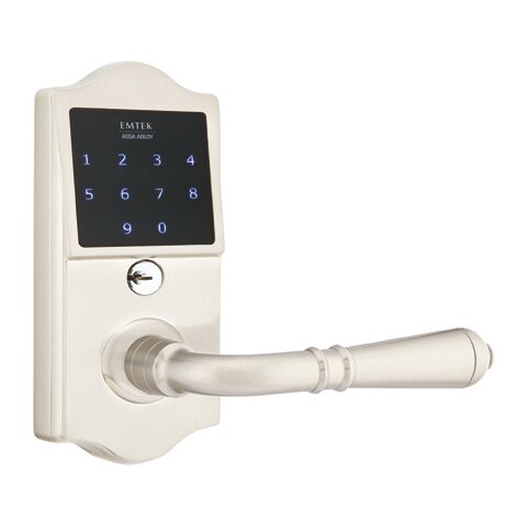 EMTouch Classic Keypad with Right Handed Turino Lever Storeroom in Satin Nickel