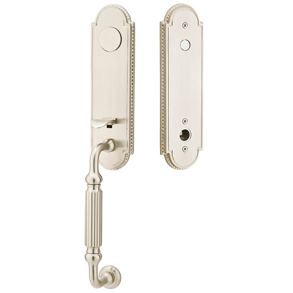 Dummy Orleans Handleset with Providence Crystal Knob in Satin Nickel