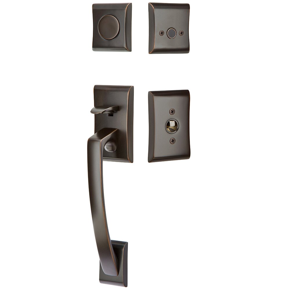 Dummy Ares Handleset with Geneva Left Handed Lever in Oil Rubbed Bronze