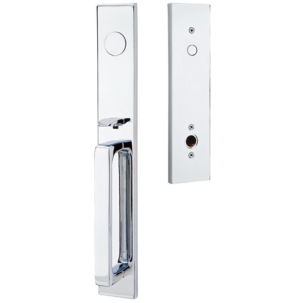 Dummy Lausanne Handleset with Stuttgart Left Handed Lever in Polished Chrome