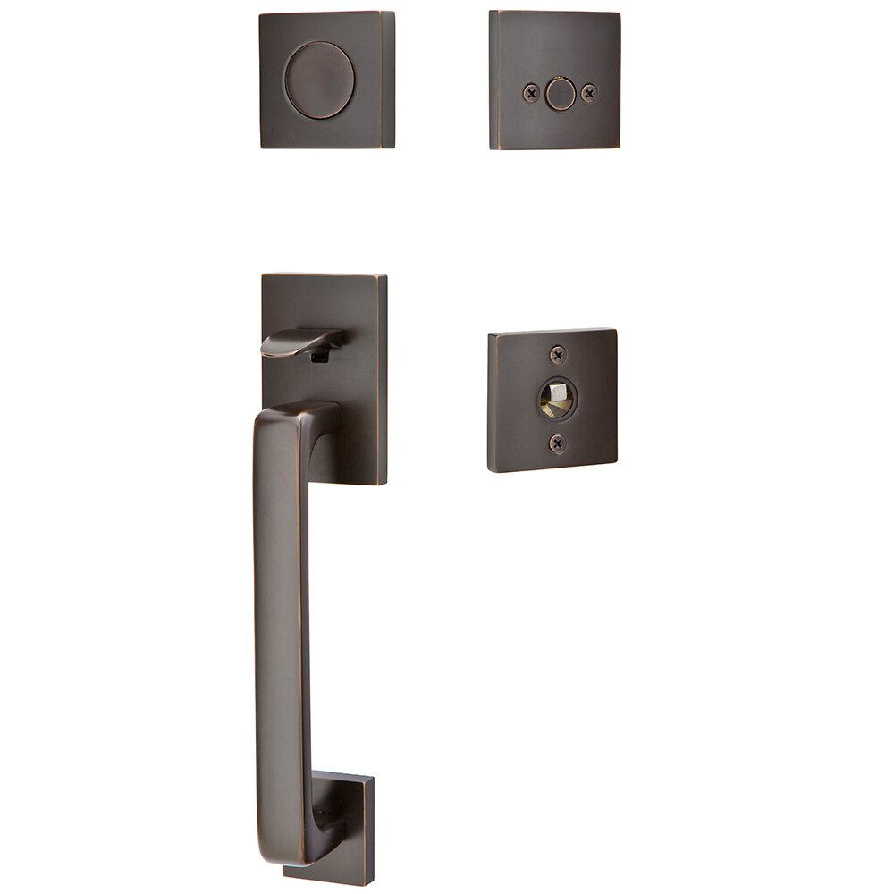 Dummy Baden Handleset with Georgetown Crystal Knob in Oil Rubbed Bronze