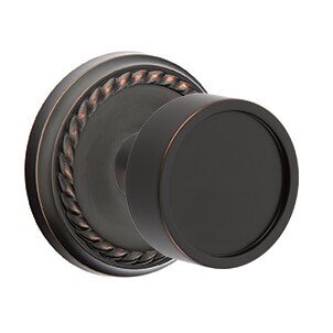 Passage Verve Door Knob And Rope Rose with Concealed Screws in Oil Rubbed Bronze
