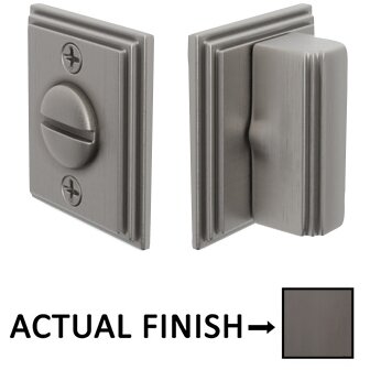 Rectangular Step Thumbturn with Wilshire Double Rosette Privacy Door Bolt in Oil Rubbed Bronze