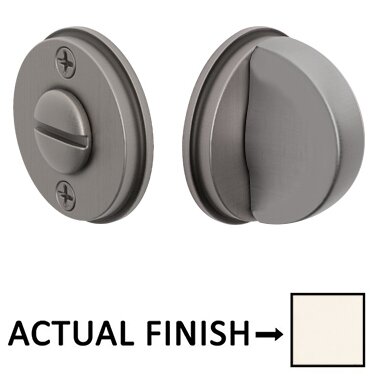 Arched Thumbturn with Watford Double Rosette Privacy Door Bolt in Polished Nickel