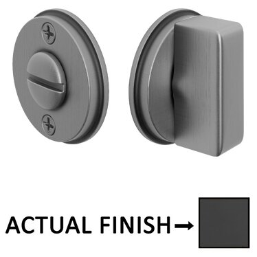 Rectangular Thumbturn with Watford Double Rosette Privacy Door Bolt in Flat Black