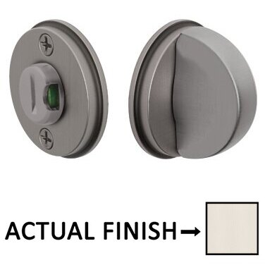Arched Thumbturn with Watford Double Rosette with Indicator Privacy Door Bolt with Indicator in Satin Nickel