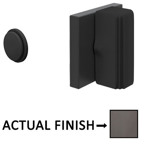 Rectangular Step Thumbturn with Square Single Rosette Privacy Door Bolt in Oil Rubbed Bronze