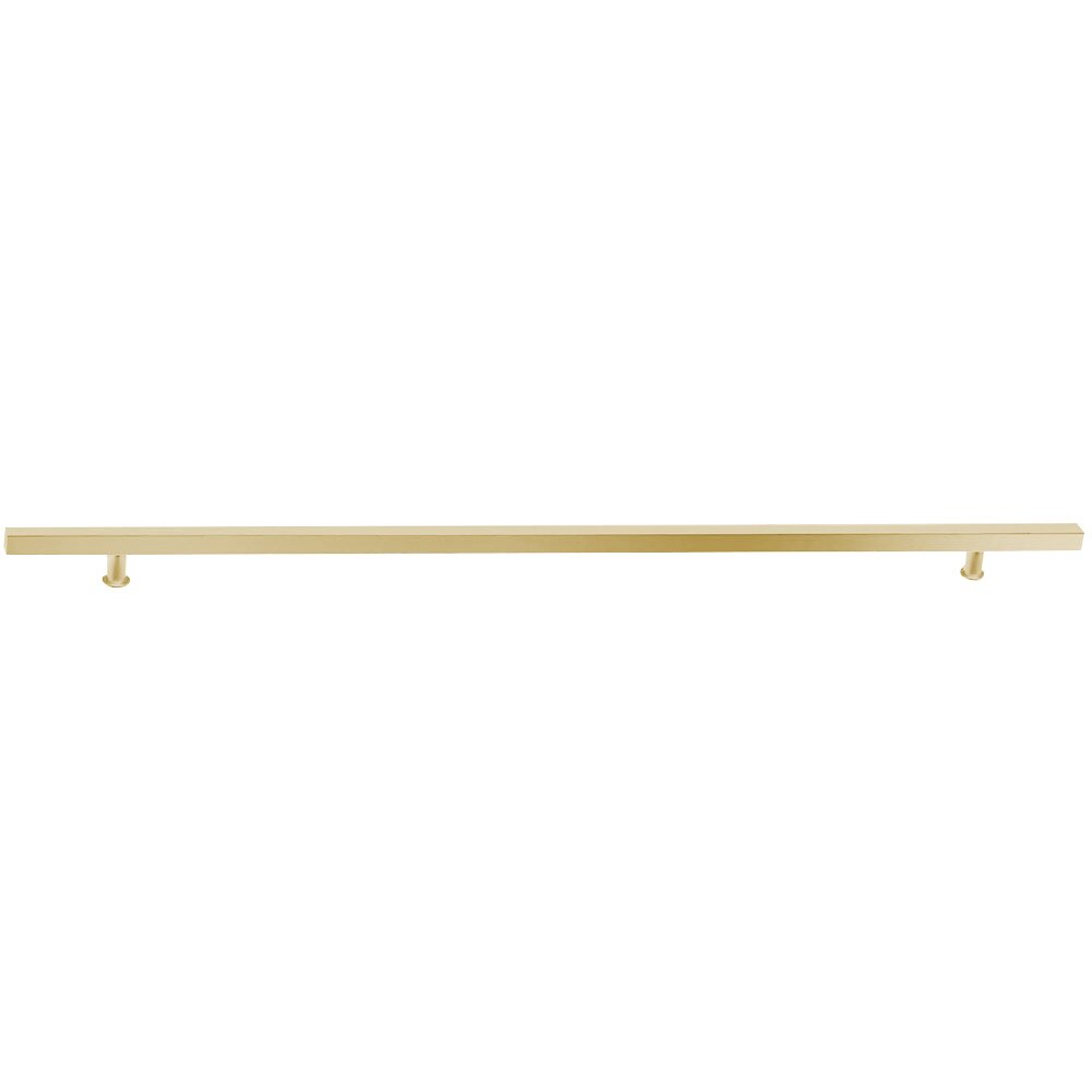 36" Centers Square Door Pull in Satin Brass Stainless Steel PVD