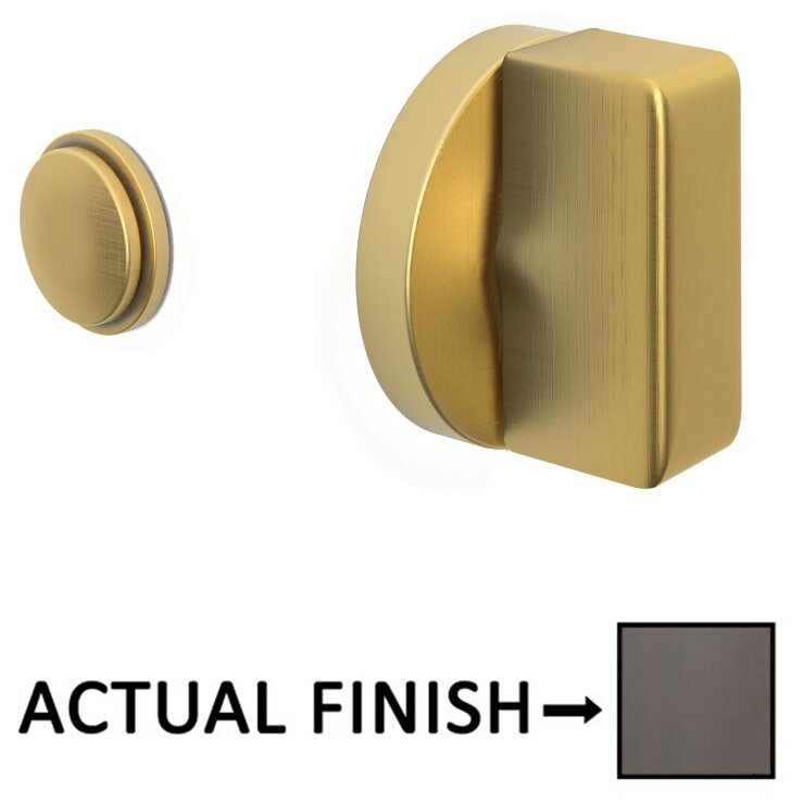 Rectangular Thumbturn with Disk Single Rosette Privacy Door Bolt in Oil Rubbed Bronze
