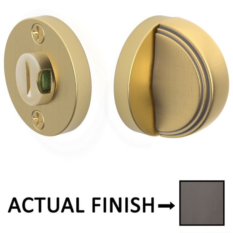 Arched Step Thumbturn with Disk Double Rosette with Indicator Privacy Door Bolt with Indicator in Oil Rubbed Bronze