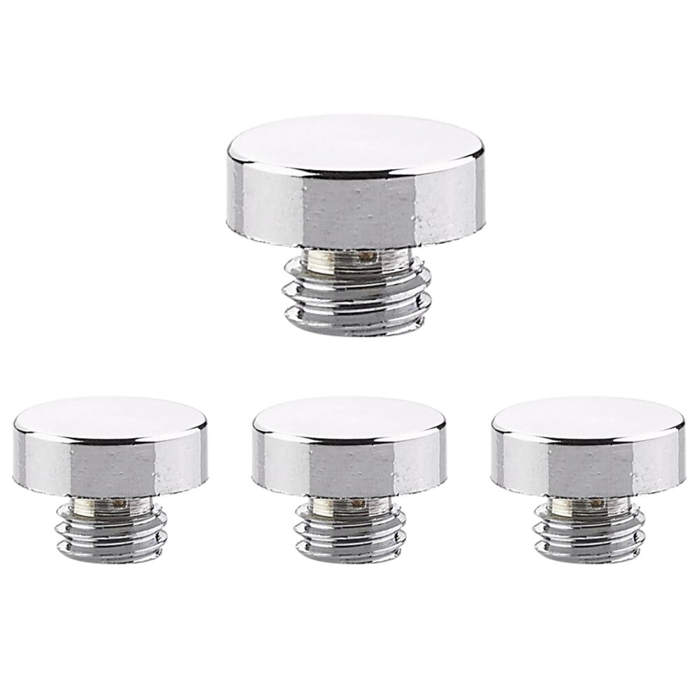 Button Tip Set for 4" Residential Duty Hinge in Polished Chrome (Sold In Pairs)
