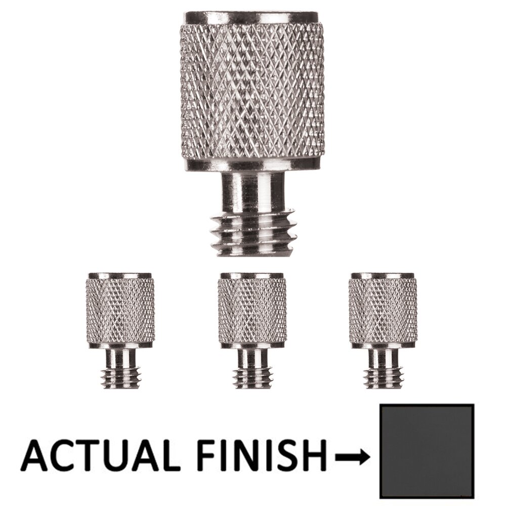 Knurled Tip Set For 3 1/2" Solid Brass Hinge in Flat Black (Sold In Pairs)