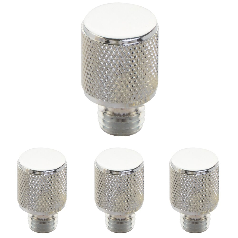 Knurled Tip Set For 3 1/2" Solid Brass Hinge in Polished Chrome (Sold In Pairs)
