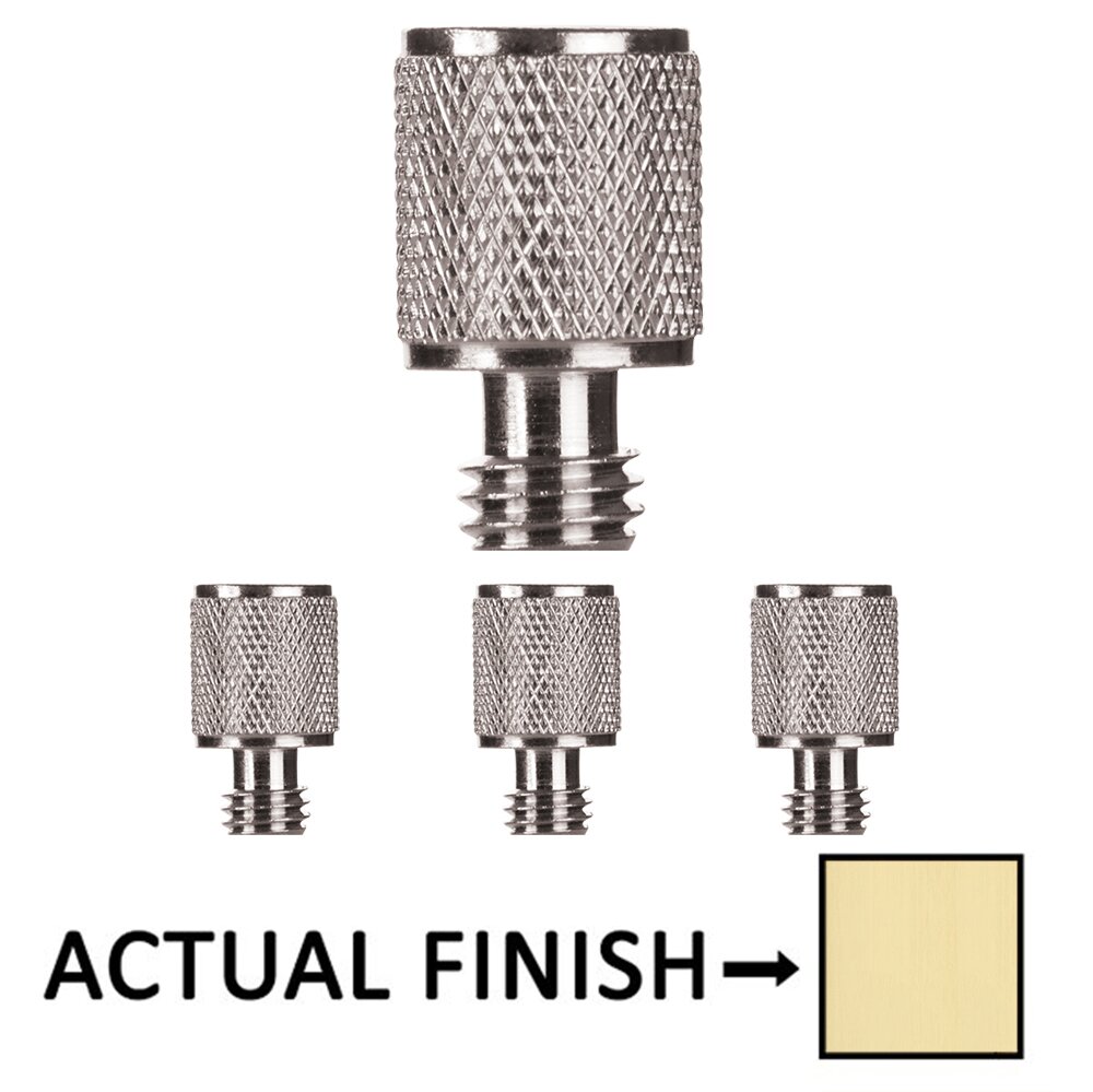 Knurled Tip Set For 4 1/2" or 5" Heavy Duty Or Ball Bearing Brass Hinge in Satin Brass (Sold In Pairs)