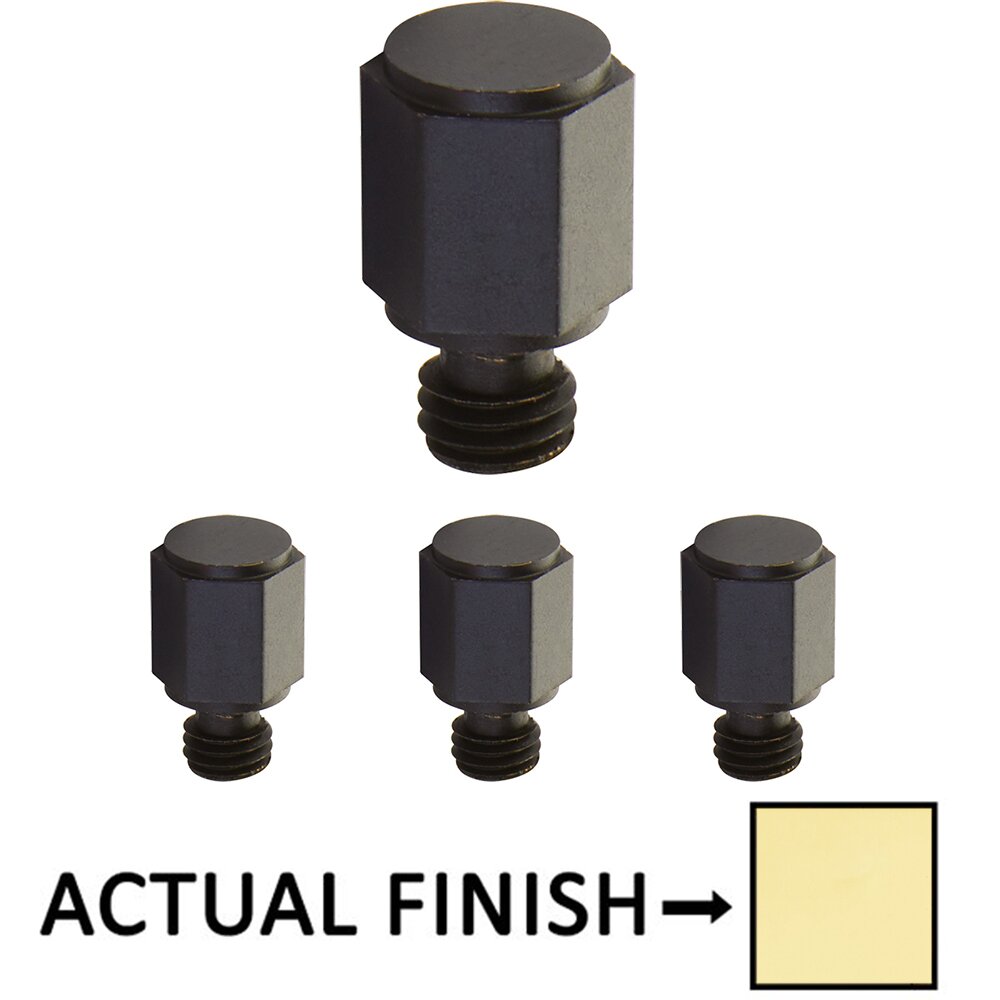 Faceted Tip Set For 3 1/2" Solid Brass Hinge in Polished Brass (Sold In Pairs)