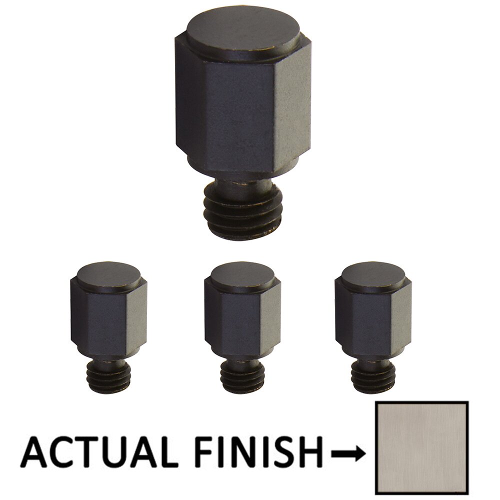 Faceted Tip Set For 3 1/2" Heavy Duty Or Ball Bearing Brass Hinge in Pewter (Sold In Pairs)