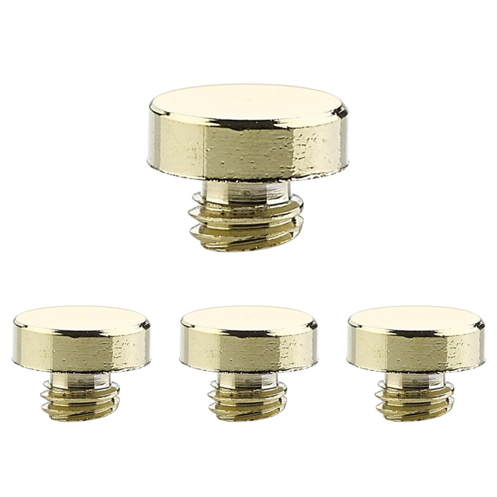 Button Tip Set for 3 1/2" Heavy Duty Plain or Ball Bearing Hinge in Lifetime Brass (Sold In Pairs)