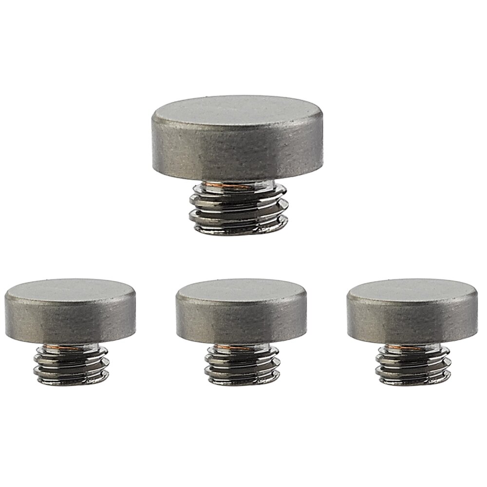 Button Tip Set for 4" Heavy Duty Plain or Ball Bearing Hinge in Pewter (Sold In Pairs)