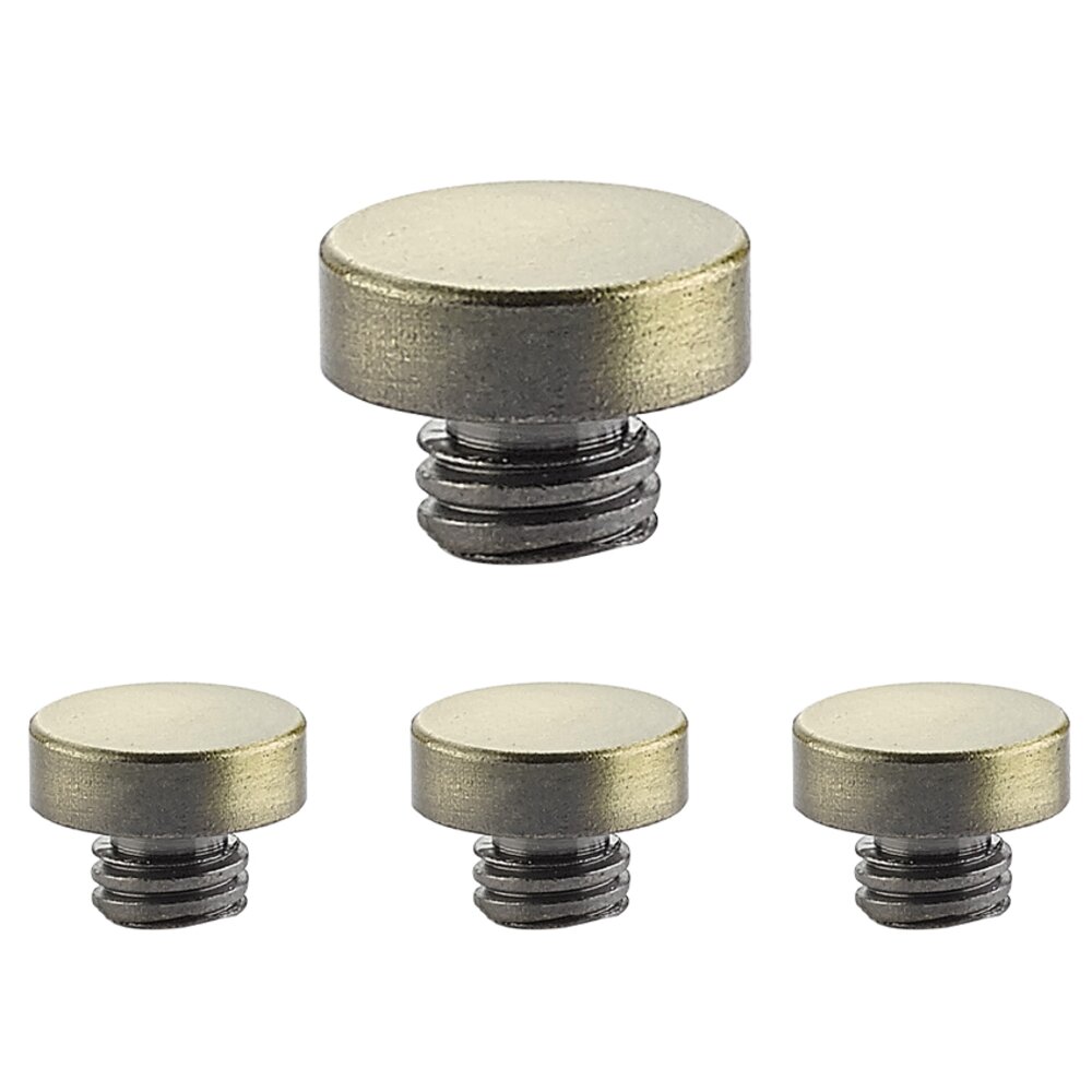Button Tip Set for 4 1/2" or 5" Heavy Duty Plain or Ball Bearing Hinge in French Antique Brass (Sold In Pairs)
