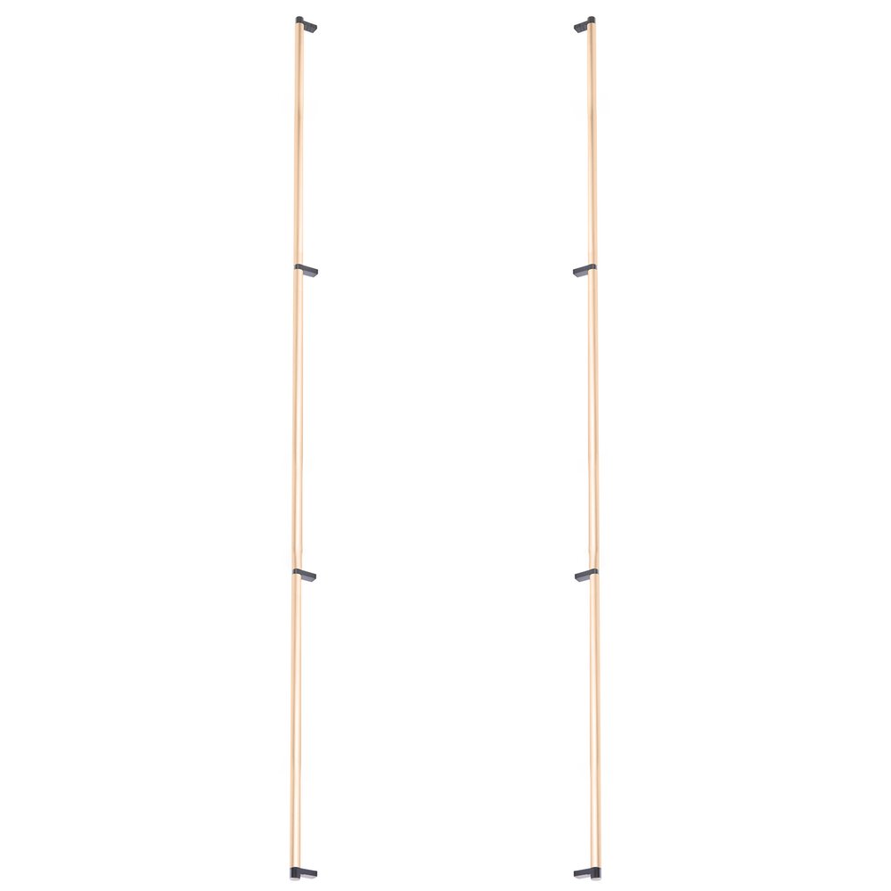 54" Centers Back To Back Pull Rectangular Stem in Oil Rubbed Bronze And Smooth Bar in Satin Copper