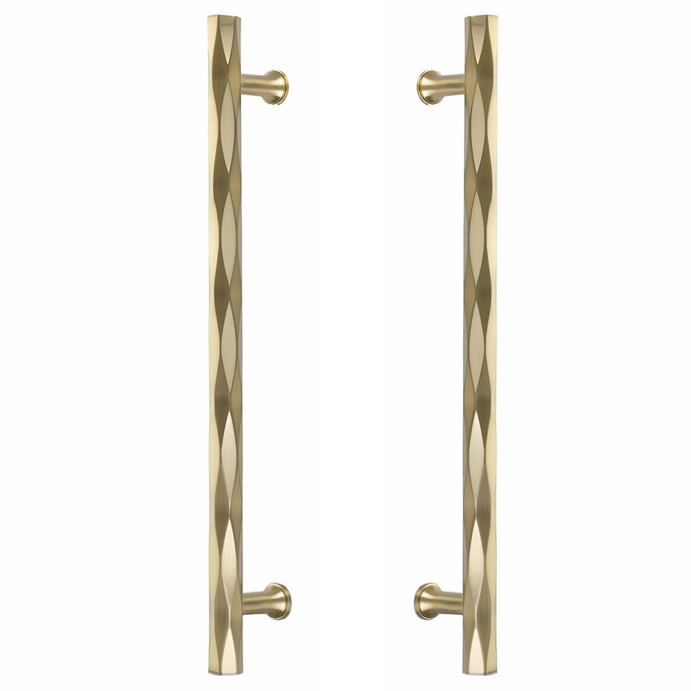 12" Centers Tribeca Back to Back Door Pull in Satin Brass
