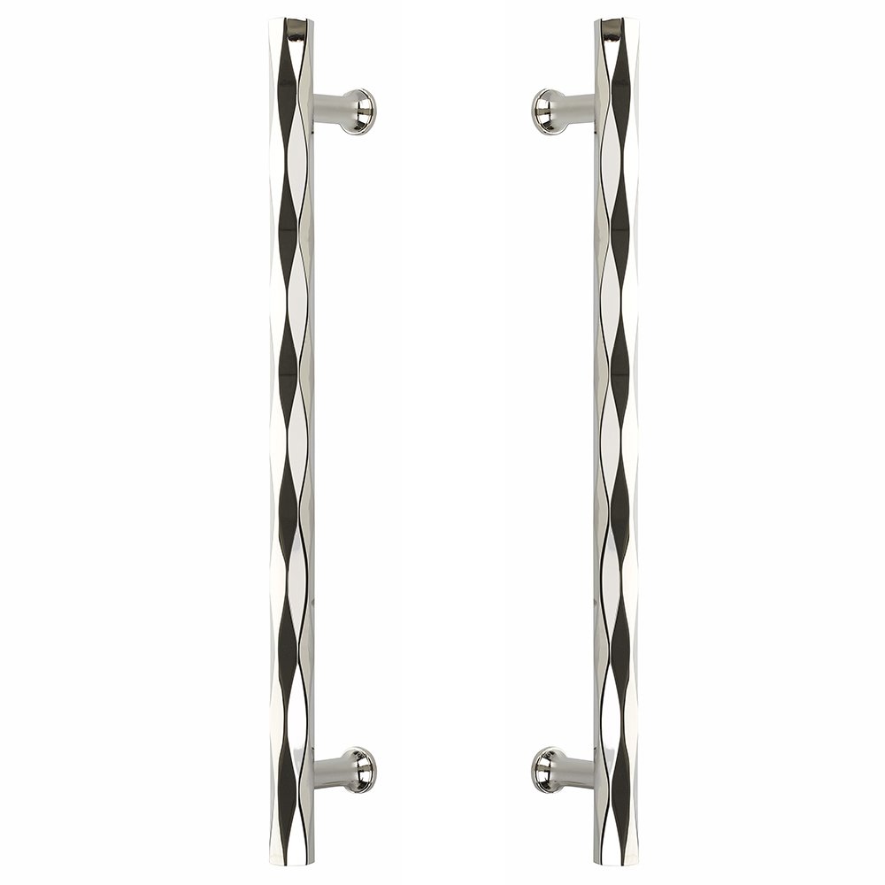 18" Centers Tribeca Back to Back Door Pull in Polished Nickel