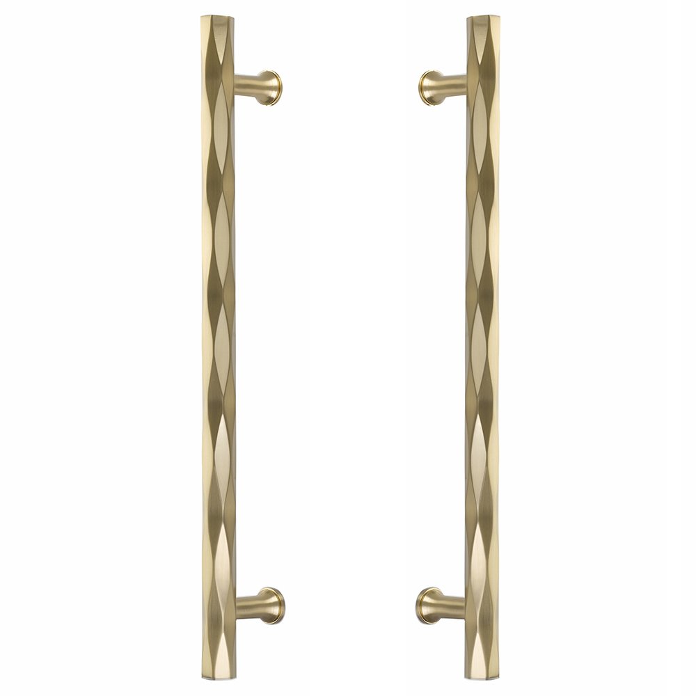 18" Centers Tribeca Back to Back Door Pull in Satin Brass