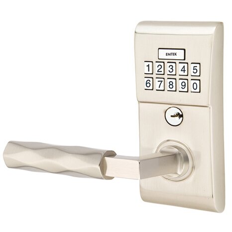 Modern - L-Square Tribeca Lever Electronic Touchscreen Lock in Satin Nickel