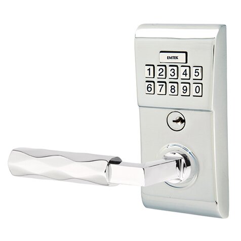 Modern - L-Square Tribeca Lever Electronic Touchscreen Lock in Polished Chrome