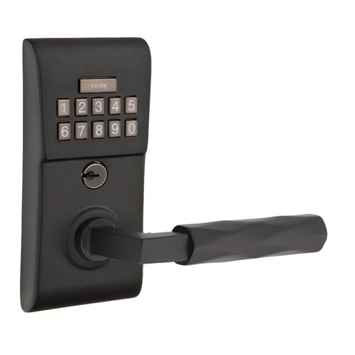 Modern - L-Square Tribeca Lever Electronic Touchscreen Storeroom Lock in Flat Black