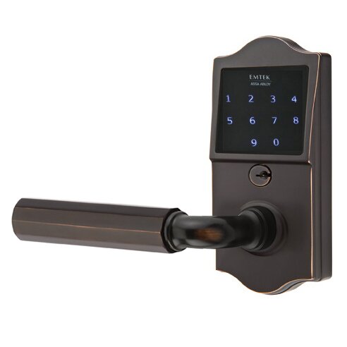 Emtouch Classic - R-Bar Faceted Lever Electronic Touchscreen Lock in Oil Rubbed Bronze