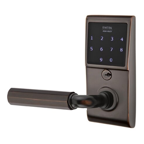 Emtouch - R-Bar Faceted Lever Electronic Touchscreen Lock in Oil Rubbed Bronze