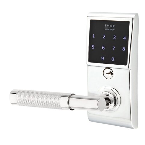 Emtouch - T-Bar Knurled Lever Electronic Touchscreen Lock in Polished Chrome