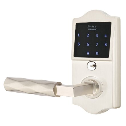 Emtouch Classic - L-Square Tribeca Lever Electronic Touchscreen Storeroom Lock in Satin Nickel
