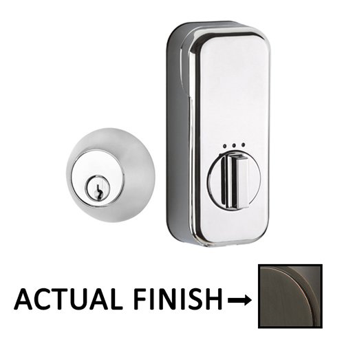 Empowered Regular Round Single Cylinder Deadbolt Connected by August in Oil Rubbed Bronze