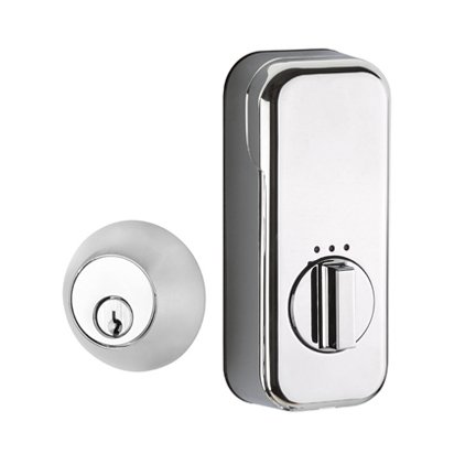 Empowered Regular Round Single Cylinder Deadbolt Connected by August in Polished Chrome