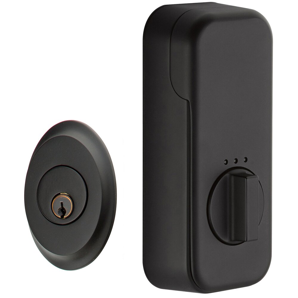Empowered Saratoga Single Cylinder Deadbolt Connected by August in Flat Black